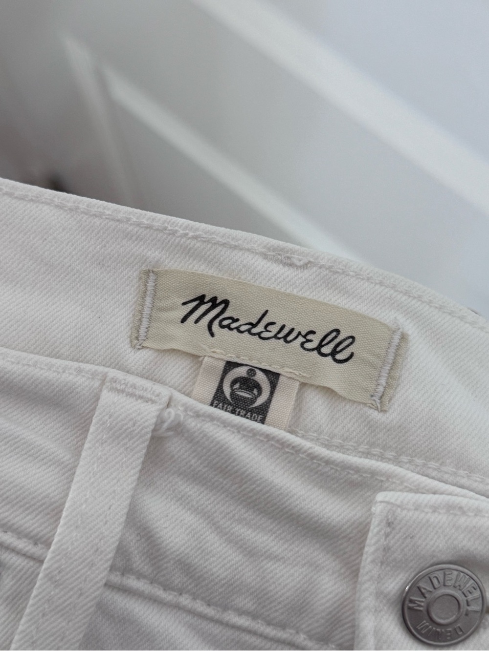 Madewell White perfect vintage Wide-Leg Crop Jean denim Pants size 29 - Picture 16 of 16